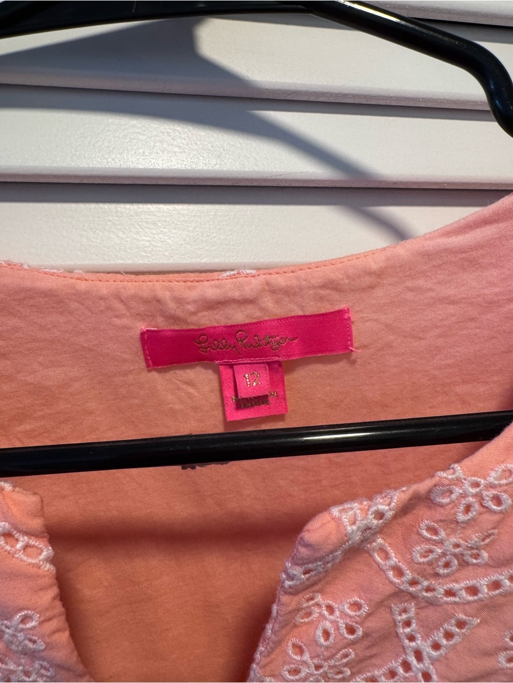 Lilly Pulitzer Pink Eyelet Ruffle Sleeve Top - Picture 2 of 2